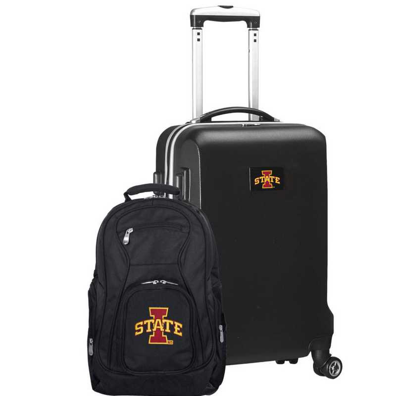 CLISL104-BLACK: Iowa State Cyclones Deluxe 2PC BP / Carry on Set